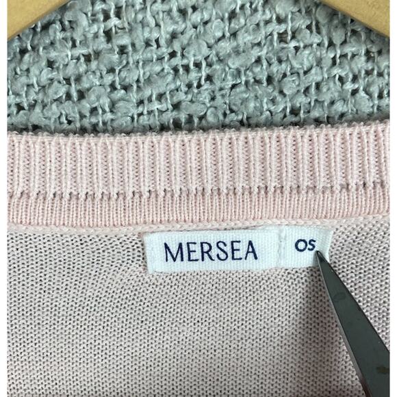 MerSea Catalina Sweater Women’s OS Rolled Hem EUC Pink Quiet Luxury Cozycore - Picture 2 of 15